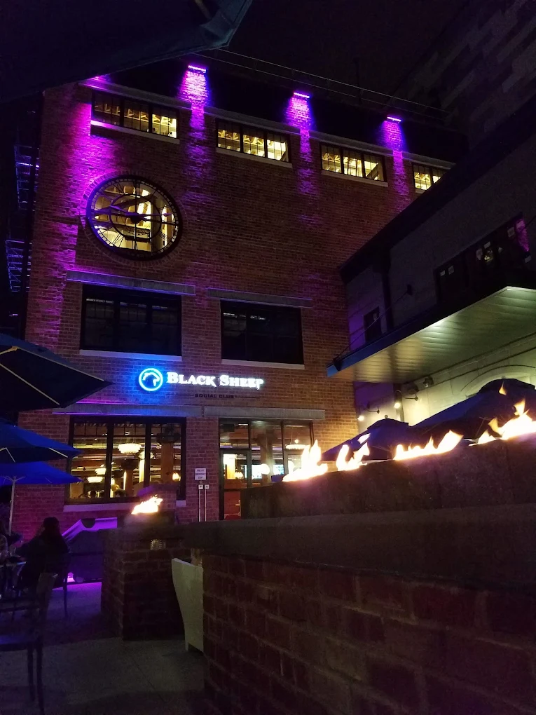 Finished outdoor fire features at Black Sheep Social Club in Cedar Rapids, Iowa